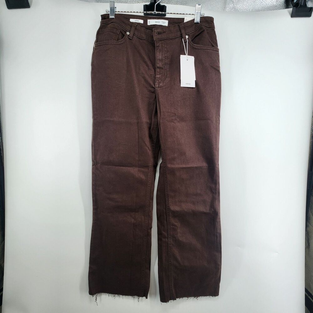 Mango Women's Size 8 Sienna Flare Mid Waist Regular Fit Cropped Jeans NWT